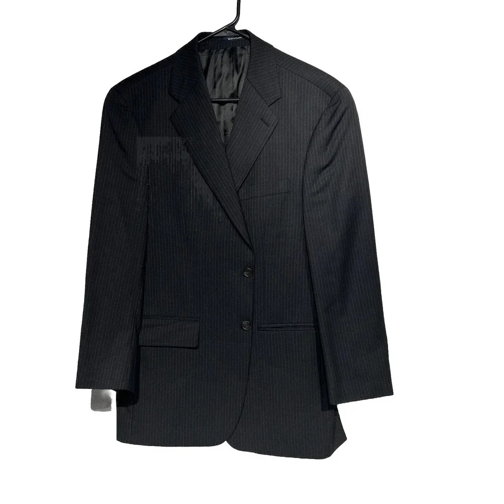 Chaps RALPH LAUREN Men GRAY Sport‎ Coat SUIT Jacket Wool CASHMERE Blazer 39-40 R